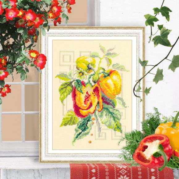 Набор для вышивания ЧУДЕСНАЯ ИГЛА арт.100-211 Перец 18х25 см