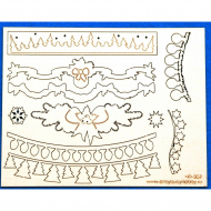 119562_Чип-борд картонный "Новогодние гирлянды"