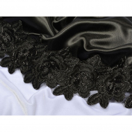 Кружево венецианское арт.TBY G1230 85мм цв.03 черный уп.9,14м