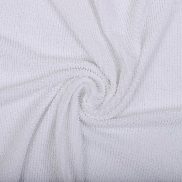 Ткань трикот. Бифлекс жатка арт.TBY-JB-01 490г/м? 92% ПЭ 8% спандекс шир.80см цв.1 белый рул.40м