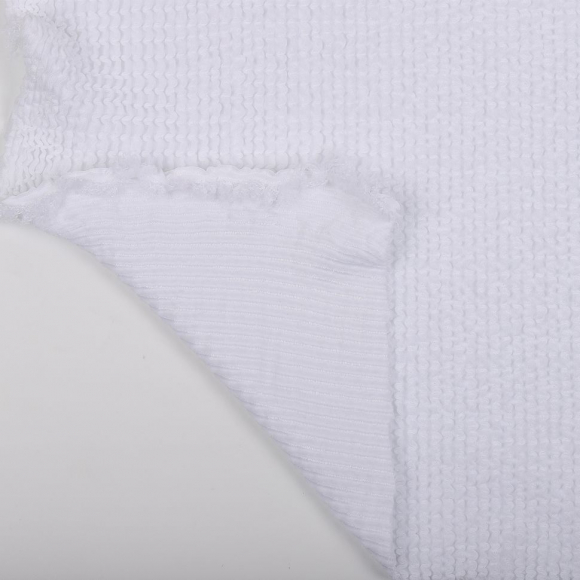 Ткань трикот. Бифлекс жатка арт.TBY-JB-01 490г/м? 92% ПЭ 8% спандекс шир.80см цв.1 белый рул.40м