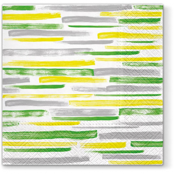 Салфетки трехслойные для декупажа, коллекция "Lunch"  PAW Decor Collection "Акварельные полосы "