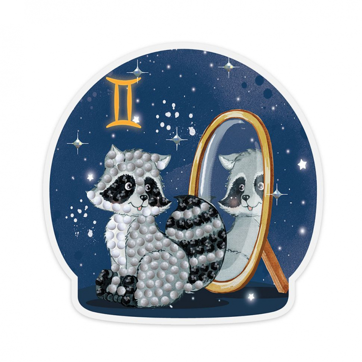 Кристальная мозаика ФРЕЯ арт.ALVM-067 Знаки зодиака. Близнецы (магнит) 9х9 см