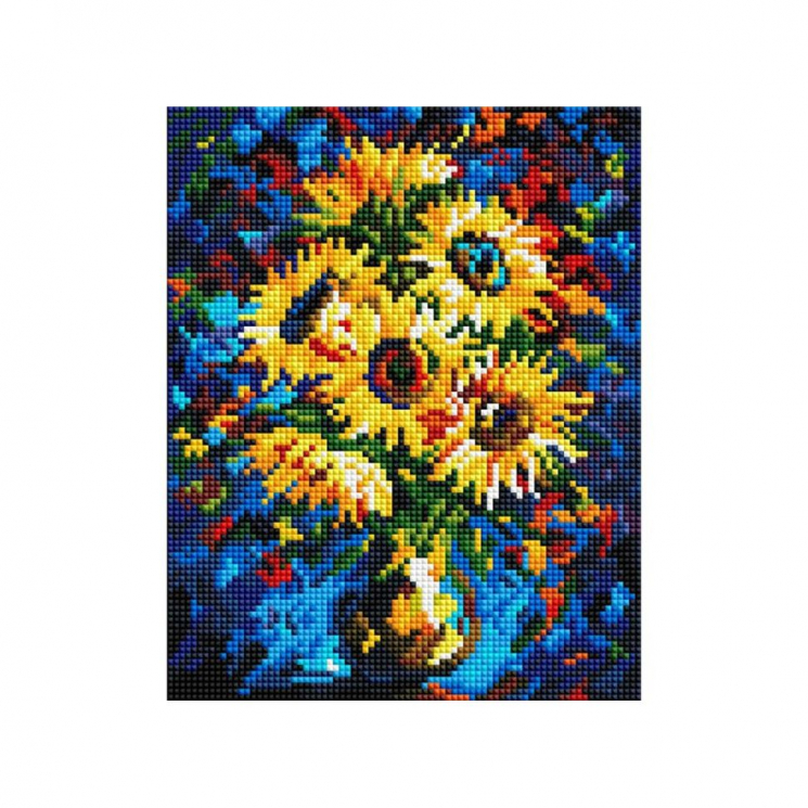 Набор Белоснежка для изготовления картин со стразами арт.БЛ.003-ST-PS Ночные подсолнухи 20х25 см
