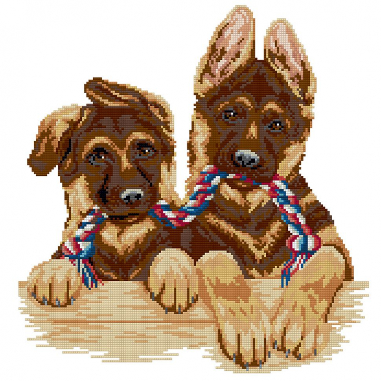 Кристальная мозаика на холсте ФРЕЯ арт.ALVR-131 Друзья 40х40 см