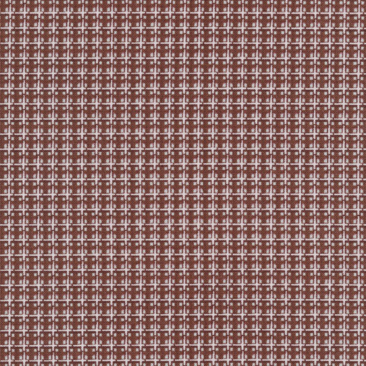 Ткани для пэчворка в рулонах БАБУШКИН СУНДУЧОК 112 см 100% хлопок (в метрах) БС-09 клетка коричневый