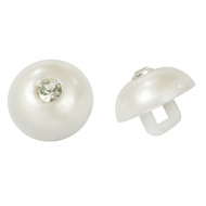 Пуговицы пластик TBY.QYA06 цв.белый 18L-11мм, на ножке, 200 шт