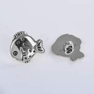 Пуговицы пластик Рыбка LF K-38 цв.AS серебро, на ножке, 144 шт