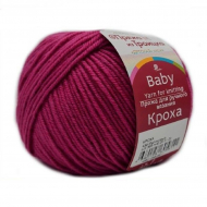 Пряжа для вязания ТРО Кроха (20% шерсть, 80% акрил) 10х50г/135м цв.0439 малиновый