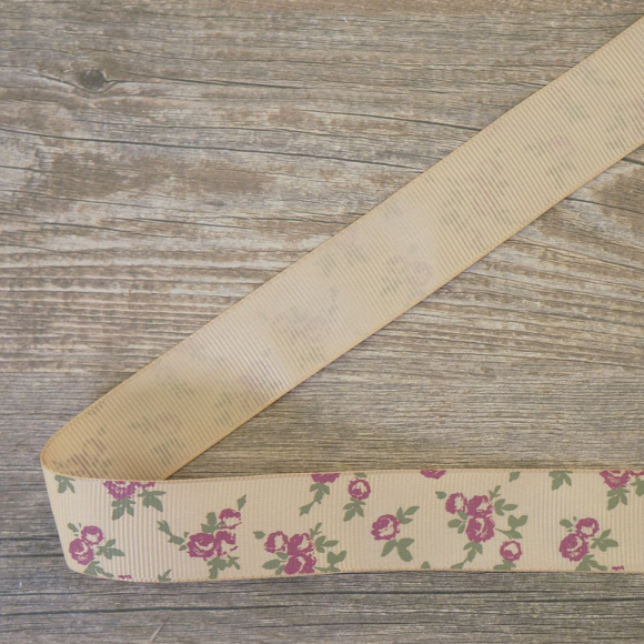 Лента репсовая на картонной катушке "Розочки"