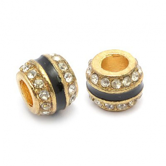 Бусины металлические Tesoro арт.TS.XH605.02 цв.2 черный 8х10 мм, in ?5 мм