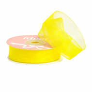 Лента капрон (органза) IDEAL шир.20мм цв.1004 желтый уп.27,4 м