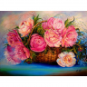 Алмазная мозаика Ah5401 Роскошные пионы 30х40