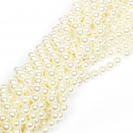 Бусины MAGIC 4 HOBBY круглые перламутр 10мм цв.H02 молочный уп 10 нитей, нить 80 см (880шт)