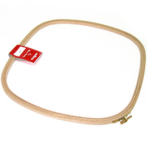 14577_Пяльцы квадратные с замком, высота обода 9 мм, 35 х 35 см