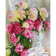 Рисунок на ткани (Бисер) КОНЁК арт. 1438 Пионы 20х25 см