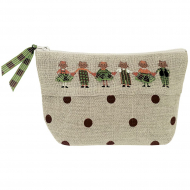 Набор для вышивания Le Bonheur des Dames арт.9026 Косметичка Chats Ecossais Vert (Зеленые шотландские кошечки) 18х11х7 см