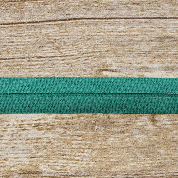 Косая бейка хлопок/полиэстер 20 мм, 25 м, цвет 76, цвет зеленой патины