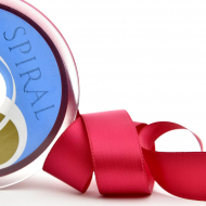 18827_Лента атласная двусторонняя SAFISA, 11 мм, 25 м, цвет 96, темно-малиновый