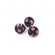 Бусины TESORO арт.TS-E8527-2 цв.4 черный 15 мм, in ?4 мм