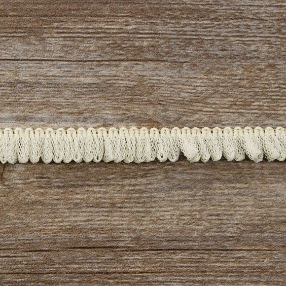 Тесьма декоративная, 17 мм, цвет молочно-белый