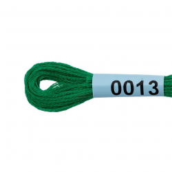 Нитки для вышивания Gamma мулине (0001-0206) 100% хлопок 24 x 8 м цв.0013 изумрудный