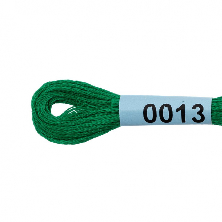 Нитки для вышивания Gamma мулине (0001-0206) 100% хлопок 24 x 8 м цв.0013 изумрудный