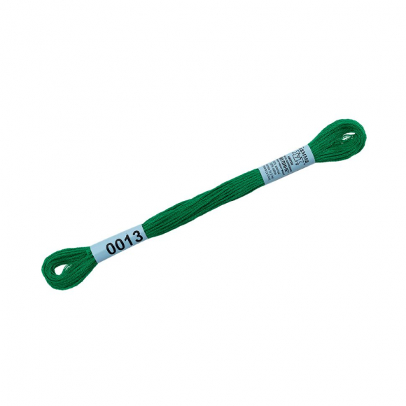 Нитки для вышивания Gamma мулине (0001-0206) 100% хлопок 24 x 8 м цв.0013 изумрудный Нитки для вышивания Gamma мулине (0001-0206) 100% хлопок 24 x 8 м цв.0013 изумрудный