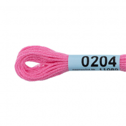 Нитки для вышивания Gamma мулине (0001-0206) 100% хлопок 24 x 8 м цв.0204 ярк.розовый