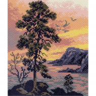 Рисунок на канве МАТРЕНИН ПОСАД арт.28х37 - 1015-1 Вечерний пейзаж