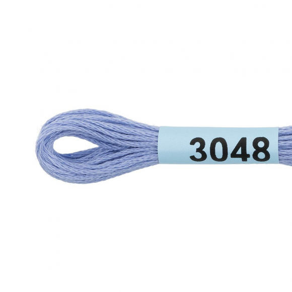 Нитки для вышивания Gamma мулине (0820-3070) 100% хлопок 24 x 8 м цв.3048 св.сиреневый