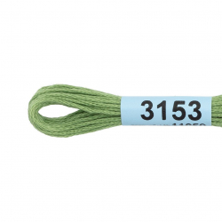 Нитки для вышивания Gamma мулине (3071-3172) 100% хлопок 24 x 8 м цв.3153 св.зеленый