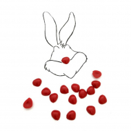 Носик клеевой треугольный КЛ.29388 14мм цв.красный уп.40 шт