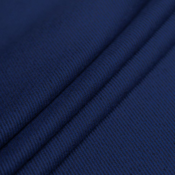 Ткань Костюмная 229 г/м? 65% полиэстер, 13% шерсть, 10% вискоза, 10% акрил, 2% эластан шир.140 см арт.Р.31426.01 цв.01 синий рул.60м