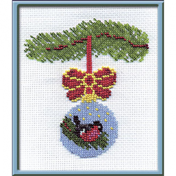 Набор для вышивания KLART арт. 8-038 Новогодний шарик со снегирем 12х13 см Набор для вышивания KLART арт. 8-038 Новогодний шарик со снегирем 12х13 см