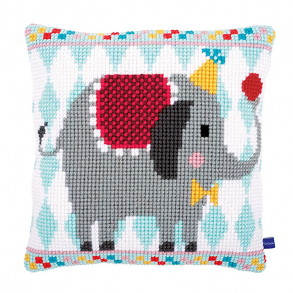 Набор для вышивания VERVACO арт.PN-0153878 Подушка Цирковой слон 40х40 см