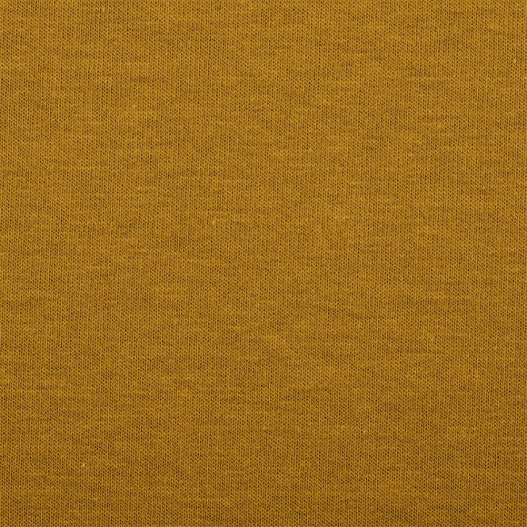 Ткань футер 2х нитка петля гл/крашеный, 230г/м?  74% хл 21%пэ 5%эласт  шир.180см арт.ШН-23074215-16 цв.горчица рул. 45-70м