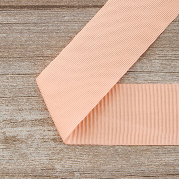 Лента репсовая SAFISA, 50 мм, 25 м, цвет 07 персиковый