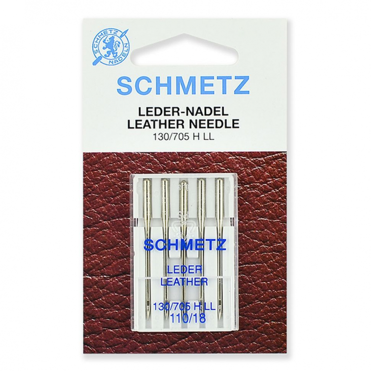 Иглы для бытовых швейных машин Schmetz для кожи 130/705H LL №110, уп.5 игл