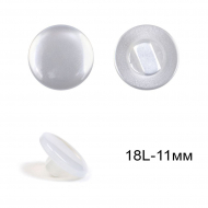 Пуговицы пластиковые C-NE67 цв.белый 18L-11мм, на ножке, 36шт