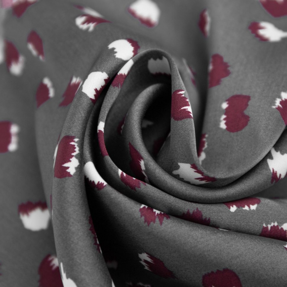 Ткань шелк Армани 90 г/м? 97% полиэстер, 3% спандекс шир.148 см арт.Р.39602.02 цв.02 графитовый рул.25м