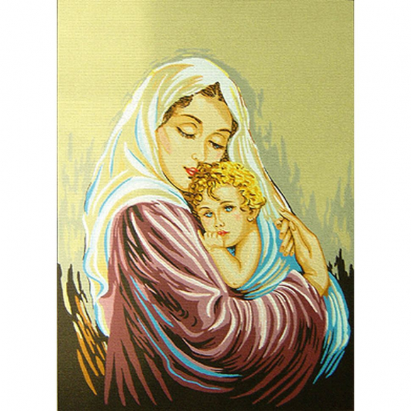 Канва жесткая с рисунком "Мать и дитя"