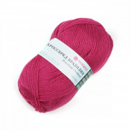 Пряжа для вязания ПЕХ Кроссбред Бразилии (50% шерсть, 50% акрил) 5х100г/490м цв.439 малиновый