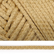 Шнур круглый полиэфир 05мм с наполнителем цв.155 молочный уп.100м