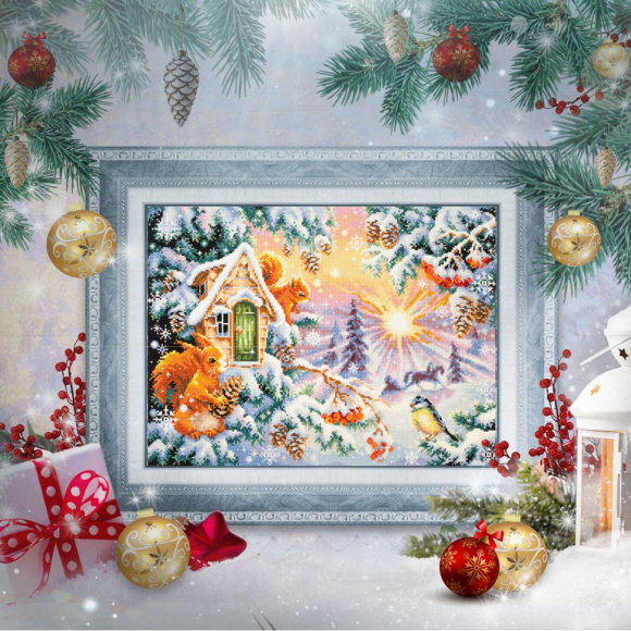 Набор для вышивания ЧУДЕСНАЯ ИГЛА арт.110-700 Зимнее утро 40x30 см