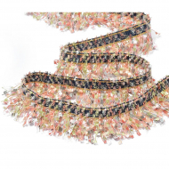 Тесьма в стиле Шанель с бахромой арт.TBY-SH01 шир.35мм цв.6 розовый уп.13,71м