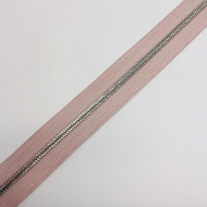 Молния рулонная металл №5СТ никель цв.D344 пыльная роза уп.5м