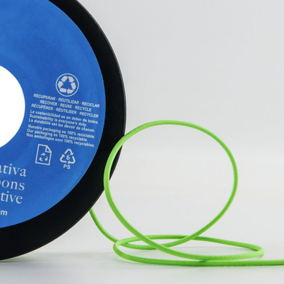 181821_Резинка шляпная SAFISA, 1,5 мм, 25 м, цвет 203 неоновый салатовый 181821_Резинка шляпная SAFISA, 1,5 мм, 25 м, цвет 203 неоновый салатовый