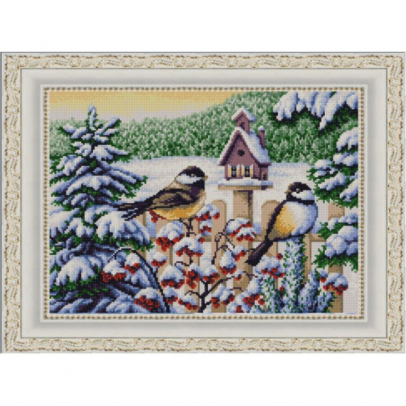 Рисунок на ткани (Бисер) КОНЁК арт. 9852 Кормушка 29х39 см