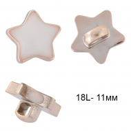 Пуговицы пластик TBY.21 цв. белый 18L-11мм, на ножке, 50шт